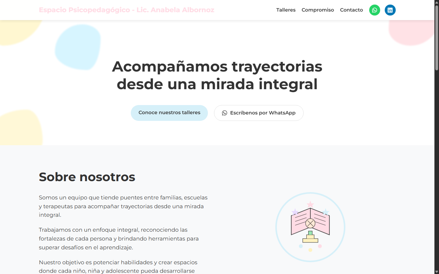 Vista previa del sitio web de: Espacio Psicopedagógico